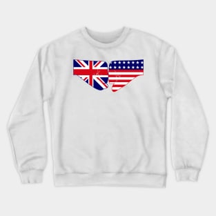 UK & USA Fist Bump Patriot Flag Series Crewneck Sweatshirt